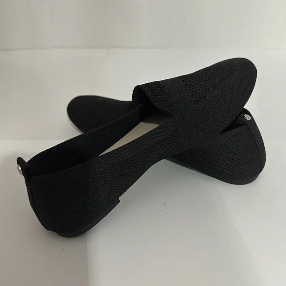 Danskin Black Knit Toe Flats Womens Size 8 Classic Minimalist Preppy Coastal - Picture 5 of 9